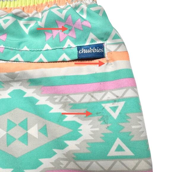 Chubbies | Men | The En Fuegos Pastel Aztec 5.5 Inch Lined Swim Trunks | Medium - Picture 9 of 14